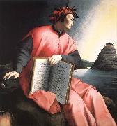 BRONZINO, Agnolo Allegorical Portrait of Dante f oil painting on canvas
